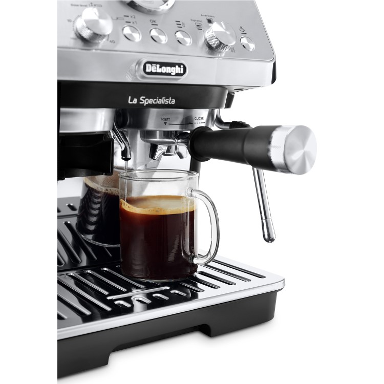 Delonghi La Specialista Arte Manual Bean to Cup Coffee Machine with Milk Frother - Silver