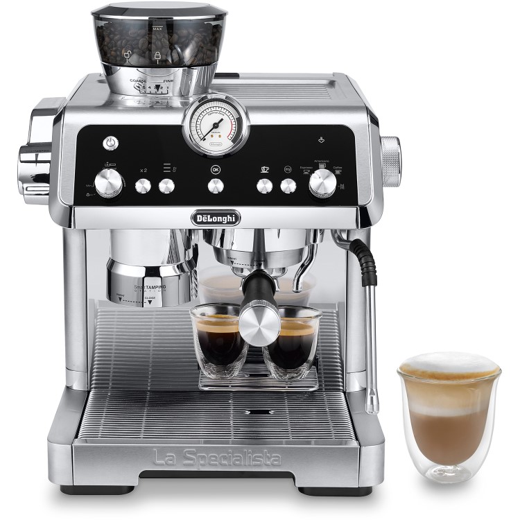 Delonghi EC9355M La Specialista Prestigio Semi Automatic Bean to Cup Coffee Machine - Silver & Black