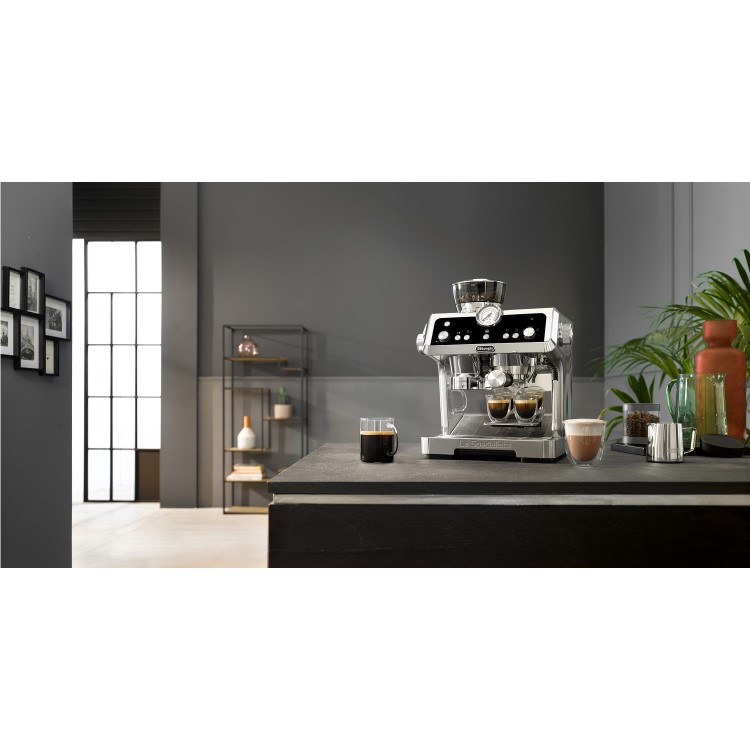 Delonghi EC9355M La Specialista Prestigio Semi Automatic Bean to Cup Coffee Machine - Silver & Black