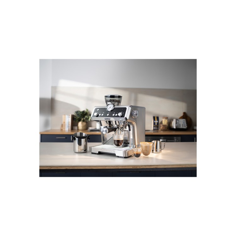 Delonghi EC9355M La Specialista Prestigio Semi Automatic Bean to Cup Coffee Machine - Silver & Black