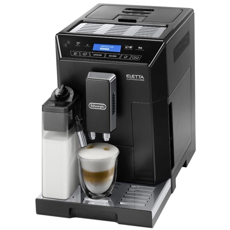 Delonghi Eletta Cappuccino Fully Automatic Bean to Cup Coffee Machine with Milk Frother - Black