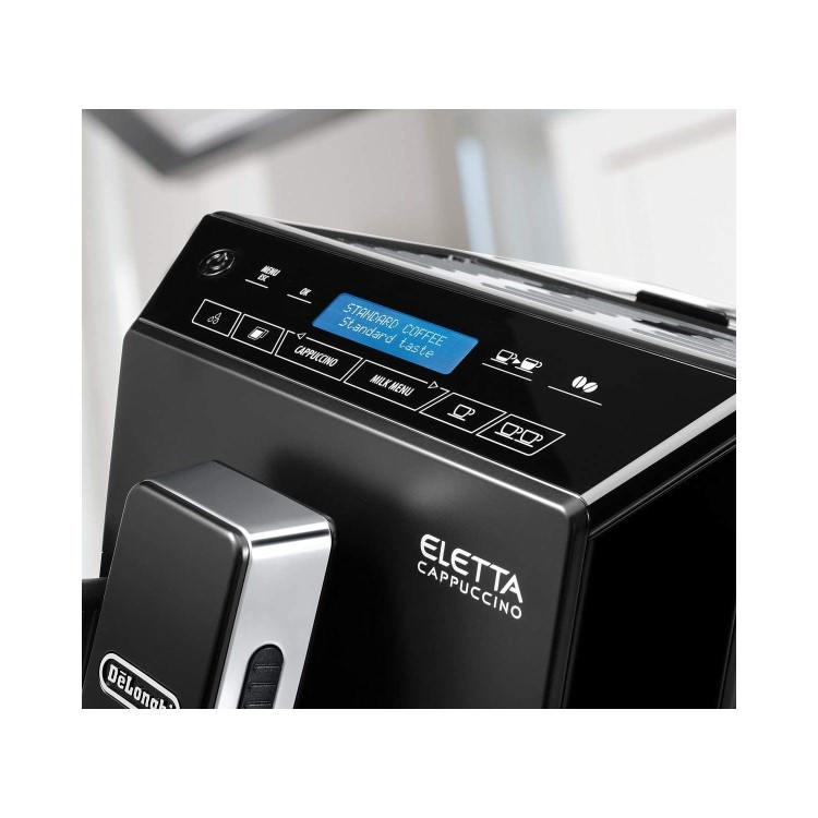 Delonghi Eletta Cappuccino Fully Automatic Bean to Cup Coffee Machine with Milk Frother - Black