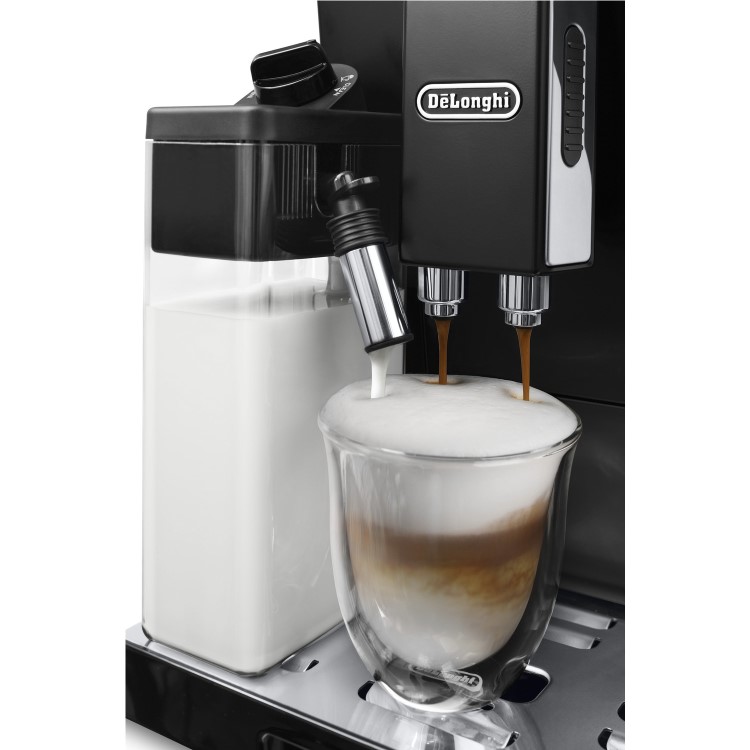 Delonghi Eletta Cappuccino Fully Automatic Bean to Cup Coffee Machine with Milk Frother - Black