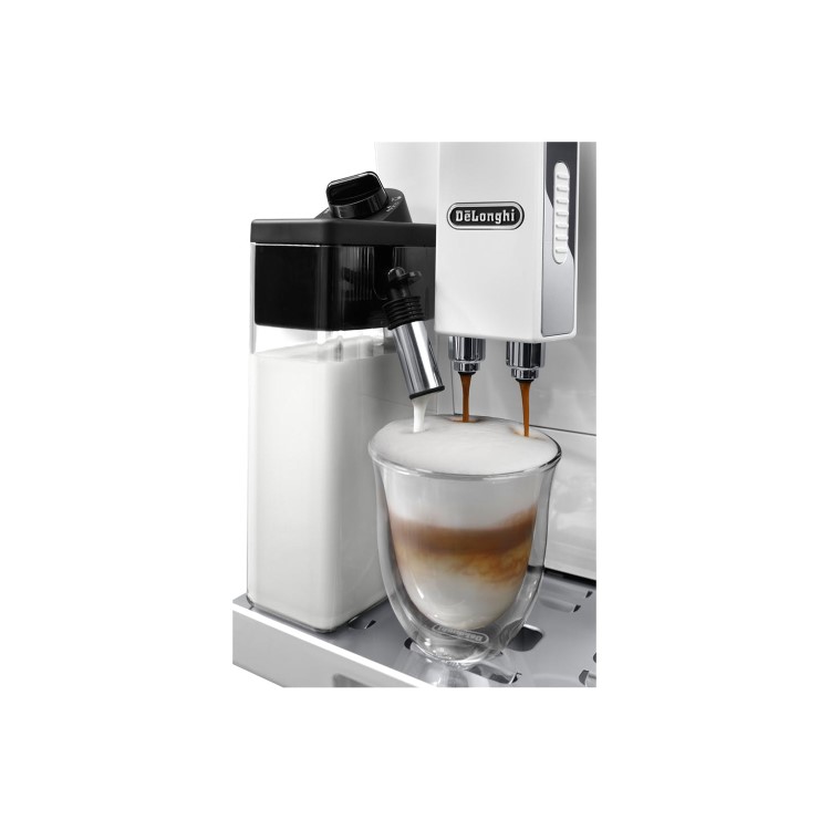 Delonghi ECAM45.760.W Eletta Cappuccino Top Bean-to-Cup Automatic Coffee Machine with Grinder & Frother - White