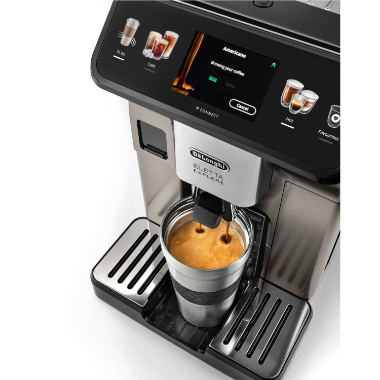 Refurbished Delonghi ECAM450.86.T Eletta Explore Fully Automatic Bean To Cup Coffee Machine with Cold Brew Technology