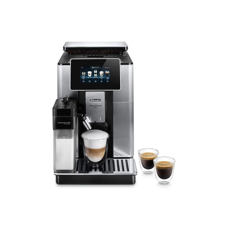 Delonghi Primadonna Soul Fully Automatic Bean to Cup Coffee Machine with Milk Frother - Black