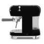 Smeg Retro Style Manual Espresso Coffee Machine with Milk Frother - Black