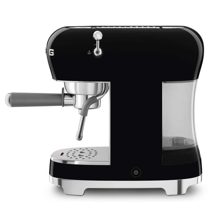 Smeg Retro Style Manual Espresso Coffee Machine with Milk Frother - Black