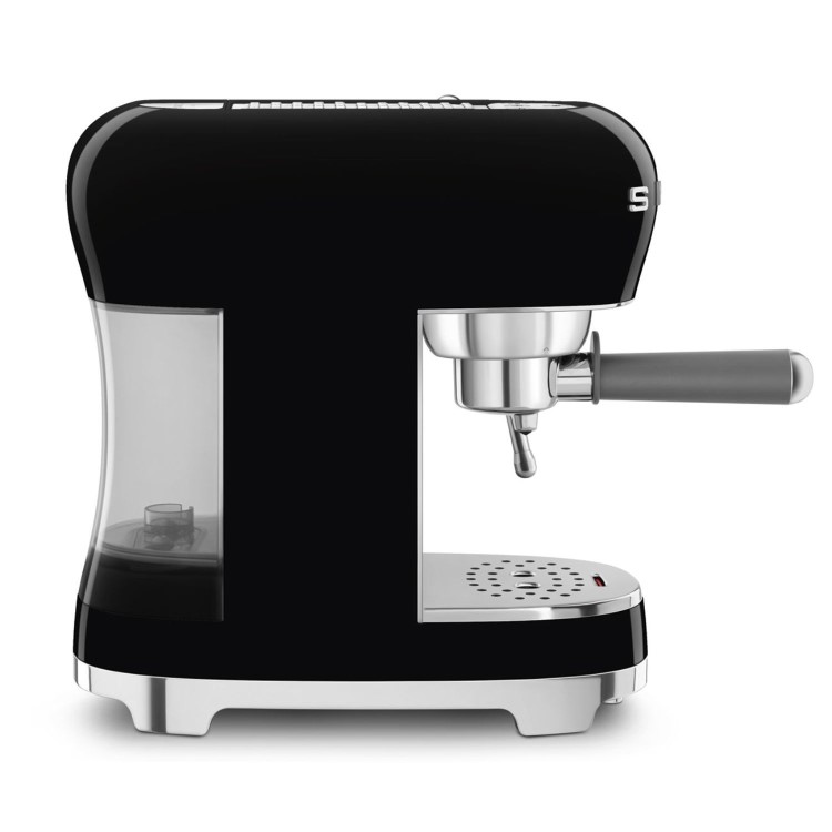 Smeg Retro Style Manual Espresso Coffee Machine with Milk Frother - Black