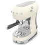 Smeg Retro Style Manual Espresso Coffee Machine with Milk Frother - Cream