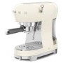 Smeg Retro Style Manual Espresso Coffee Machine with Milk Frother - Cream