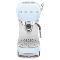 Smeg Retro Style Manual Espresso Coffee Machine with Milk Frother - Pastel Blue