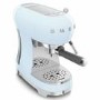 Smeg Retro Style Manual Espresso Coffee Machine with Milk Frother - Pastel Blue