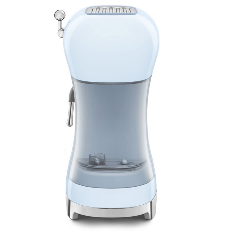 Smeg Retro Style Manual Espresso Coffee Machine with Milk Frother - Pastel Blue