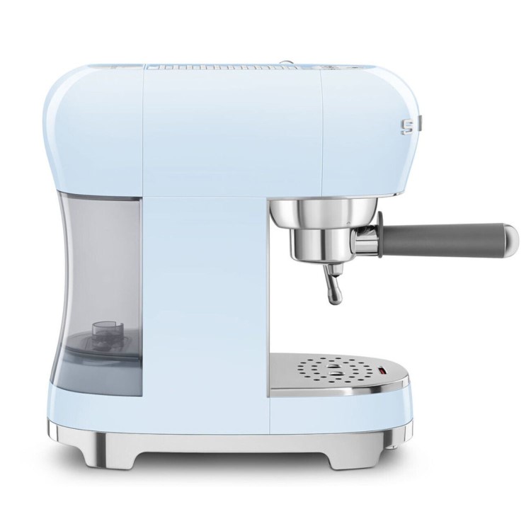 Smeg Retro Style Manual Espresso Coffee Machine with Milk Frother - Pastel Blue