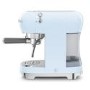 Smeg Retro Style Manual Espresso Coffee Machine with Milk Frother - Pastel Blue