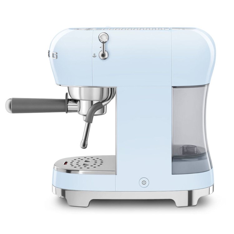 Smeg Retro Style Manual Espresso Coffee Machine with Milk Frother - Pastel Blue