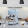 Smeg Retro Style Manual Espresso Coffee Machine with Milk Frother - Pastel Blue