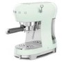 Smeg Retro Style Manual Espresso Coffee Machine with Milk Frother - Pastel Green