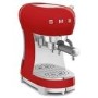 Smeg Retro Style Manual Espresso Coffee Machine with Milk Frother - Red