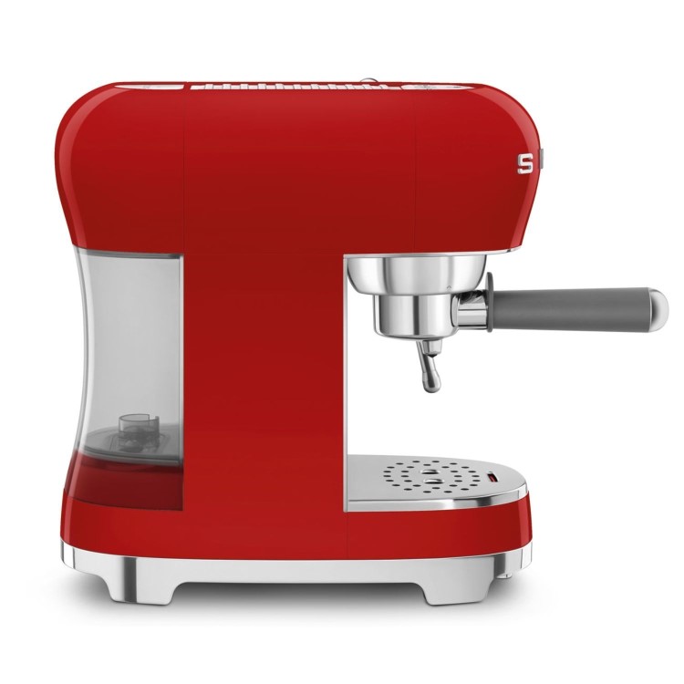 Smeg Retro Style Manual Espresso Coffee Machine with Milk Frother - Red