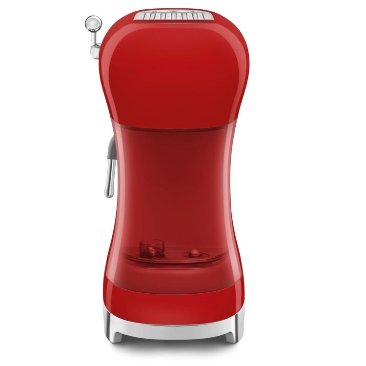 Smeg Retro Style Manual Espresso Coffee Machine with Milk Frother - Red