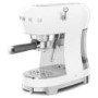 Smeg Retro Style Manual Espresso Coffee Machine with Milk Frother - White