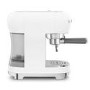 Smeg Retro Style Manual Espresso Coffee Machine with Milk Frother - White