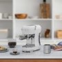 Smeg Retro Style Manual Espresso Coffee Machine with Milk Frother - White