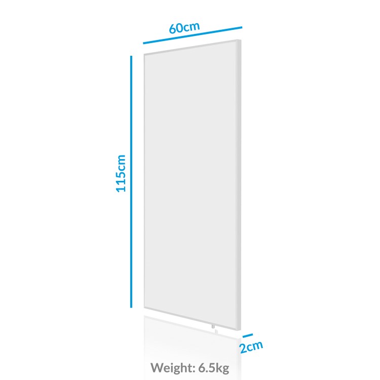 electriQ 700W Infrared Wall Mountable Panel Heater - Low Energy