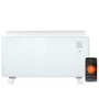 electriQ 2000W Smart Curved Designer Glass Panel Heater - Wall Mountable & Bathroom Safe - White