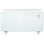 electriQ 2000W Smart Curved Designer Glass Panel Heater - Wall Mountable & Bathroom Safe - White