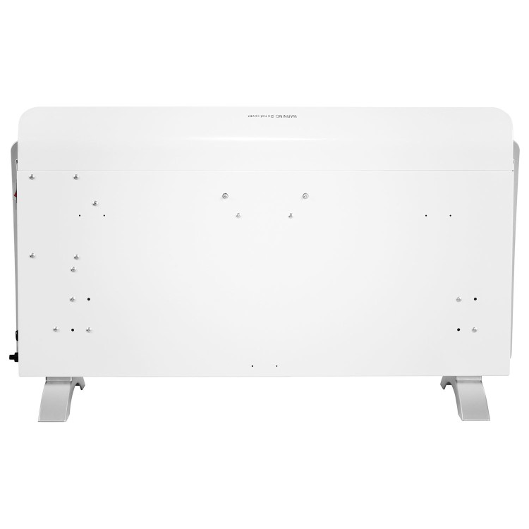 electriQ 2000W Smart Curved Designer Glass Panel Heater - Wall Mountable & Bathroom Safe - White