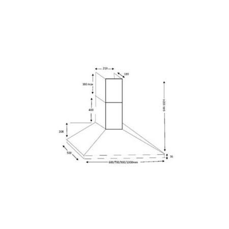 CDA 60cm Chimney Hood - Stainless Steel