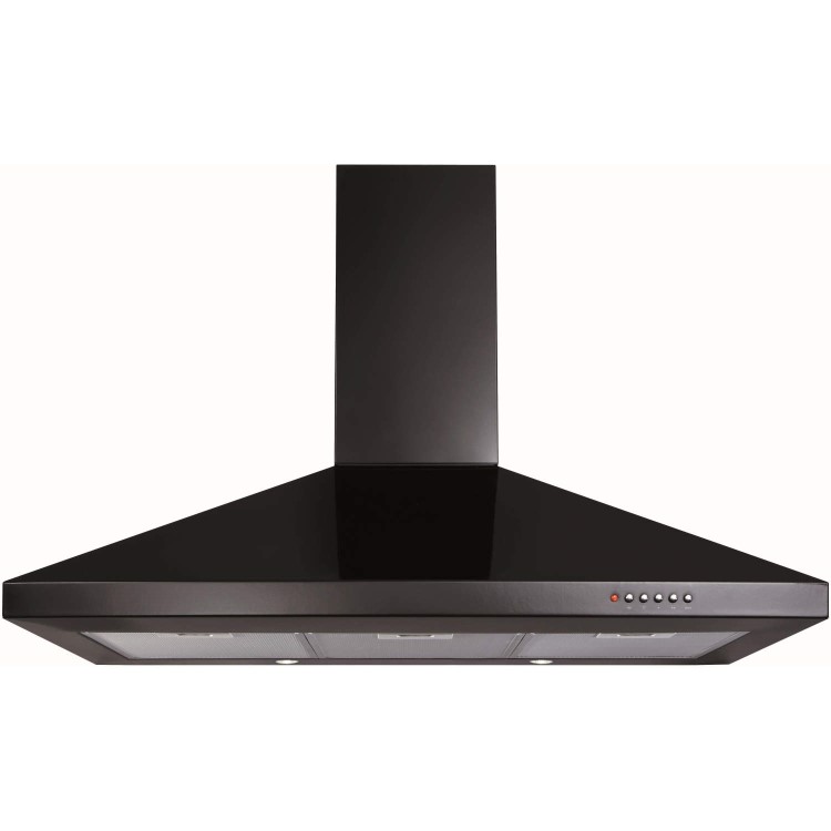 CDA ECH91BL 90cm Chimney Cooker Hood - Black