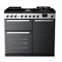 Rangemaster Edge Deluxe 100cm Dual Fuel Range Cooker - Black Glass