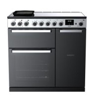 Rangemaster Edge Deluxe 90cm Induction Range Cooker - Black Glass