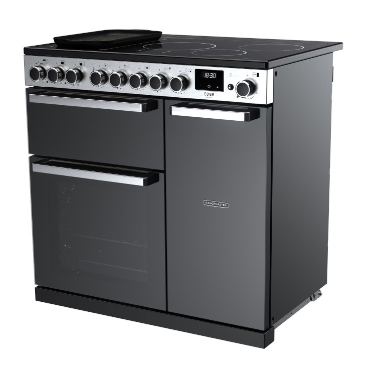 Rangemaster Edge Deluxe 90cm Induction Range Cooker - Black Glass