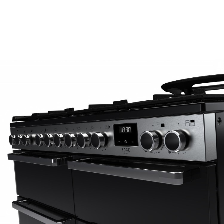 Rangemaster Edge Deluxe 110cm Base Cavity Induction Range Cooker - Black Glass