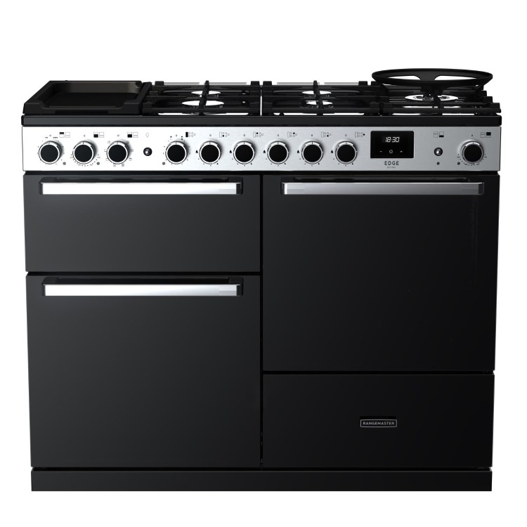 Rangemaster Edge Deluxe 110cm Induction Range Cooker - Black Glass