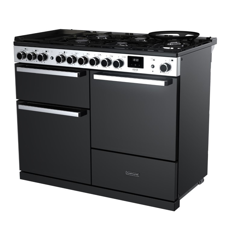 Rangemaster Edge Deluxe 110cm Induction Range Cooker - Black Glass