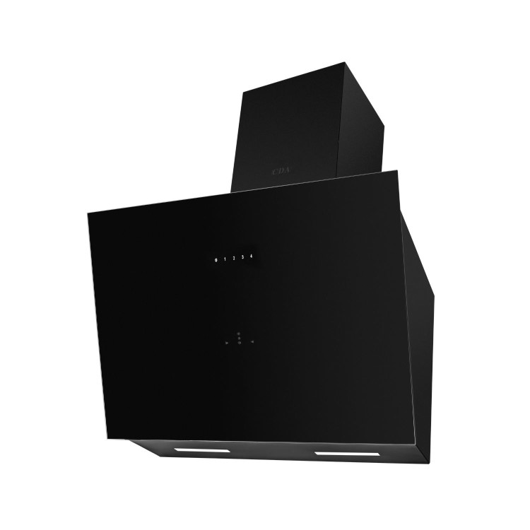 Refurbished CDA EGA60BL 60cm Angled Chimney Cooker Hood with Hands Free Gesture Controls Black