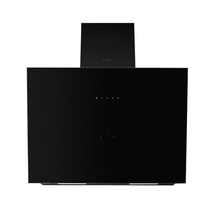 Refurbished CDA EGA60BL 60cm Angled Chimney Cooker Hood with Hands Free Gesture Controls Black