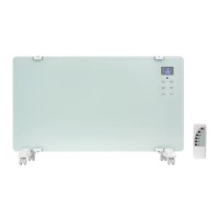 Refurbished electriQ 2000W Designer Glass Heater Wall Mountable Low Energy with Smart WiFi Alexa Ultra Slim only 8cm Bathroom Safe IP24