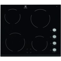 Electrolux EHF6140FOK 59cm Wide Black Four Zone Ceramic Hob