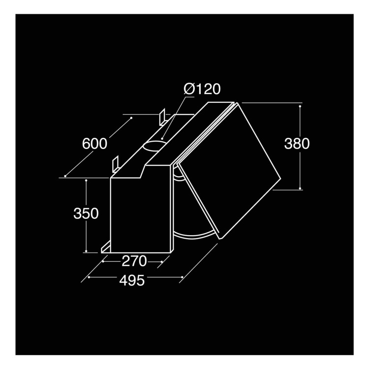 Refurbished CDA EIN60FSI 60cm Integrated Cooker Hood Grey