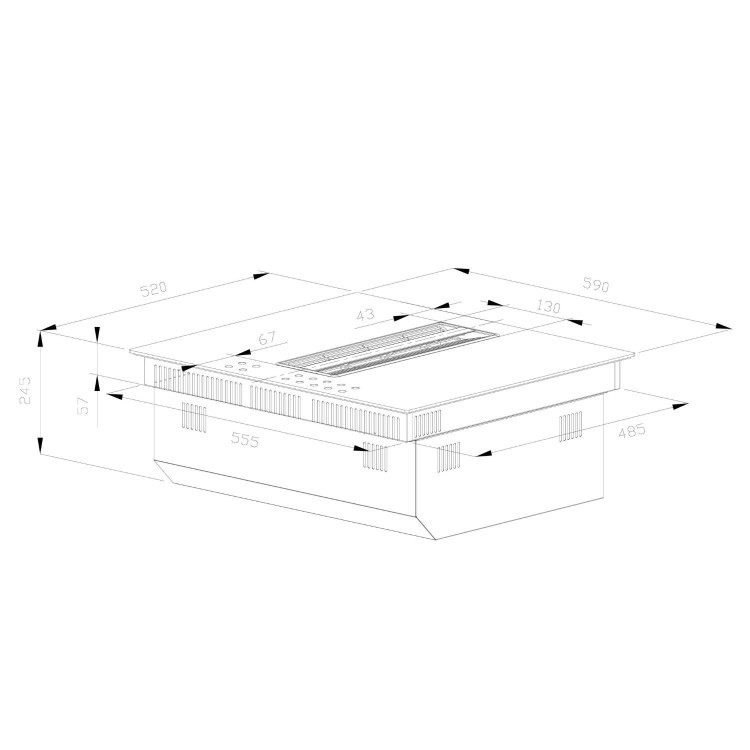 electriQ 60cm Venting Induction Hob