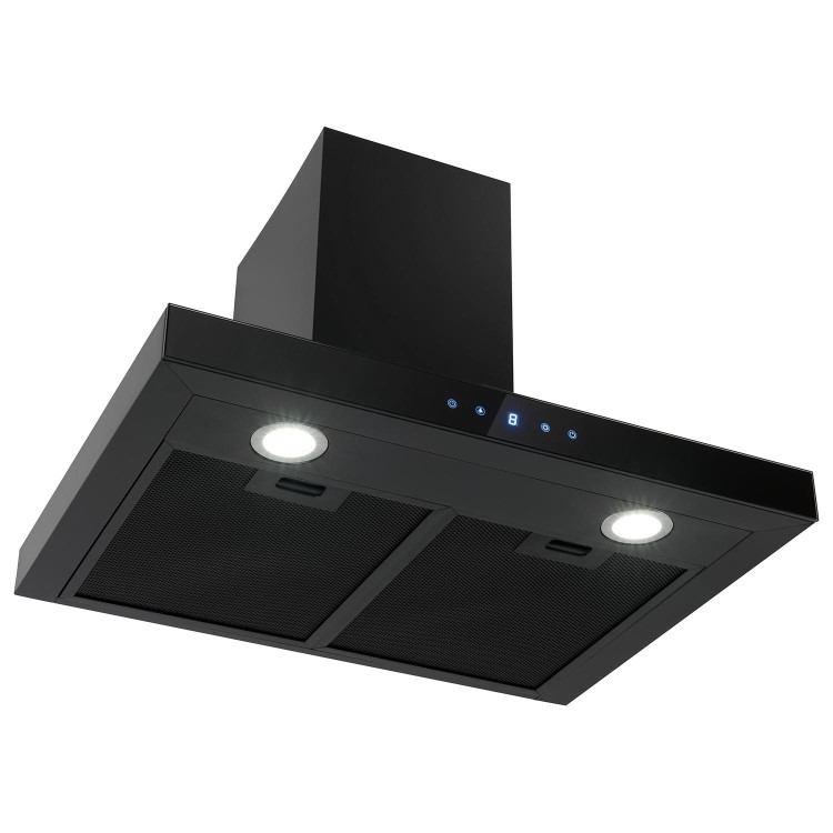 electriQ 60cm Touch Control Slimline Chimney Hood - Black