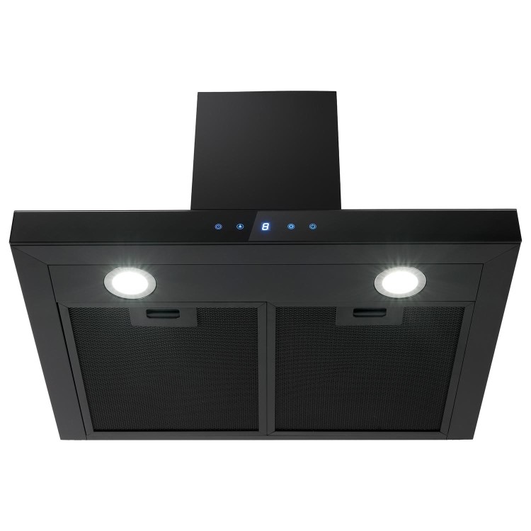 electriQ 60cm Touch Control Slimline Chimney Hood - Black