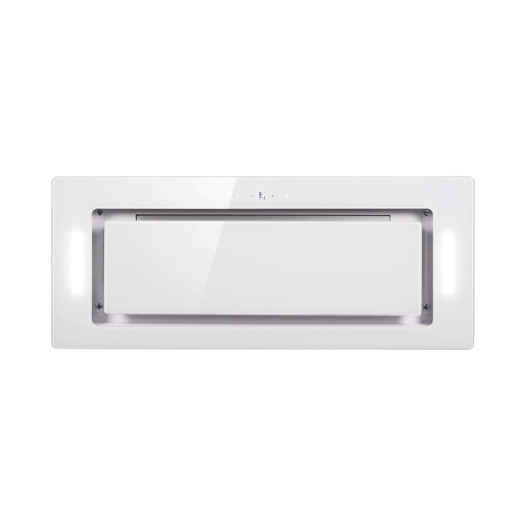 electriQ 72cm Glass Canopy Cooker Hood - White